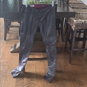 AG stretchy leather pants